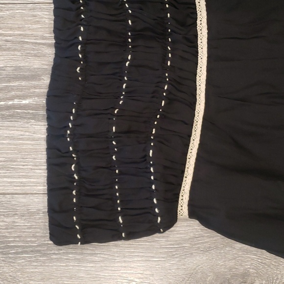 photo - The Limited Strapless Dress Midi Black and Tan Brown - Picture 11 of 17